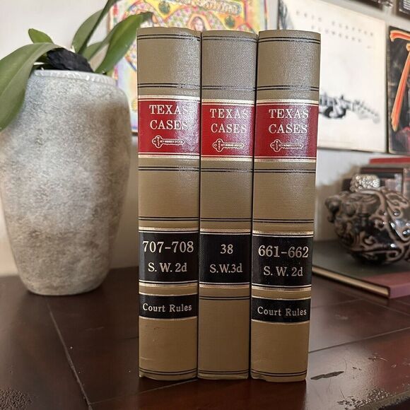 Texas WEST'S TEXAS CASES SOUTH WESTERN REPORTER authentic vintage designer books - Picture 3 of 7